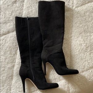 Black High-Heeled Boots